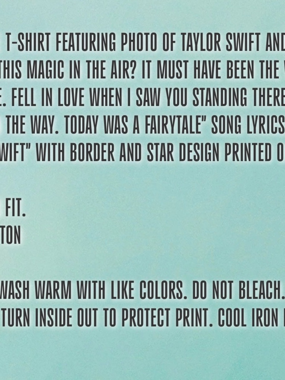 FEARLESS (TAYLOR'S VERSION) MAGIC IN THE AIR OVERSIZED T-SHIRT - Picture 2 of 5